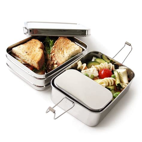 snack box stainless steel|stainless steel bento box containers.